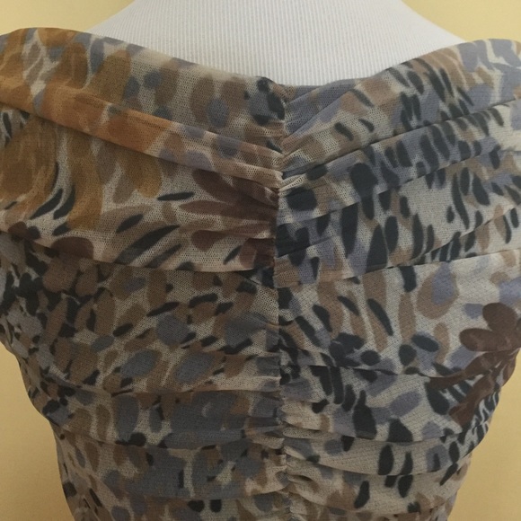 Anthropologie Weston Wear Mesh Floral V-Neck Top - Picture 5 of 8